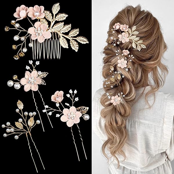 2 Piezas De Pinza Para El Pelo Con Chispas, De Imitación, Pin , Accesorios Para El Cabello Para Fiesta De Graduación Macarena Mujeres Nupciales De La Boda Pinza De Pelo | Bodega