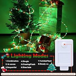 50ft LED Rope Lights Outdoor, 360 LED Connectable