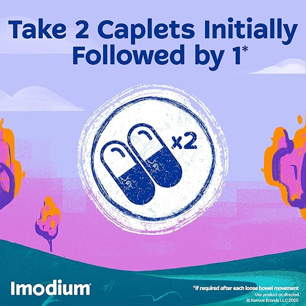 IMODIUM MULTI-SYMPTOM RELIEF CAPLETS, LOPERAMIDE HYDROCHLORIDE & SIMETHICONE ANTI-DIARRHEAL MEDICINE FOR THE RELIEF OF DIARRHEA, GAS, BLOATING, CRAMPS & PRESSURE, HSA/FSA ELIGIBLE, 18 CT