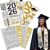 Graduation Stole Sash Class of 2026 Decorations DIY Customize Graduation Stole Graduation Sash Personalized Iron-On Decals Heat Transfer Vinyl HTV Cutouts Set