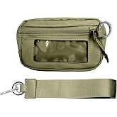 Casbomy The Iris' Wallet 2nd Gen, Unisex-Adults Wristlet Wallet, Green Nylon, Waterproof, Lightweight, Detachable Strap
