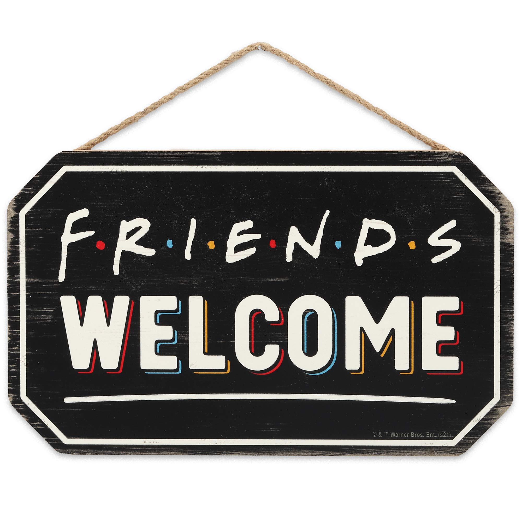 Friends Welcome Hanging Wood Wall Decor - Featuring the Logo From the Hit TV Show