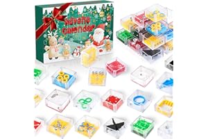 HARDWIND Advent Calendar 2024, 24 Days of Balance IQ Maze Game Fidget Sensory Toys for Kids, Autism, ADD, ADHD, Autistic, Classroom Reward, Party Favors, Brain Teaser Puzzles for Kids, Boys, Girls
