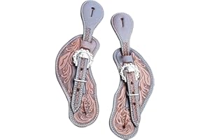 SHOWMEN CRAFT Spur Straps Men & Women for Horse Riding, Barrel Racing,Show,and Rodeo (Brown)