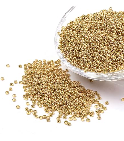 Perles de rocaille dorées transparentes en vrac de 4 mm pour la fabrication de bijoux, 110