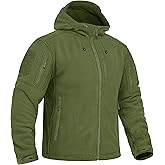 CRYSULLY Mens Fleece Hoodies Jacket Tactical Military Hunting Winter Windproof Warm Hoodie Coat Jackets