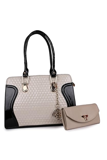 Classic Fashion Black Color Handbag & Wallet Combo for Women