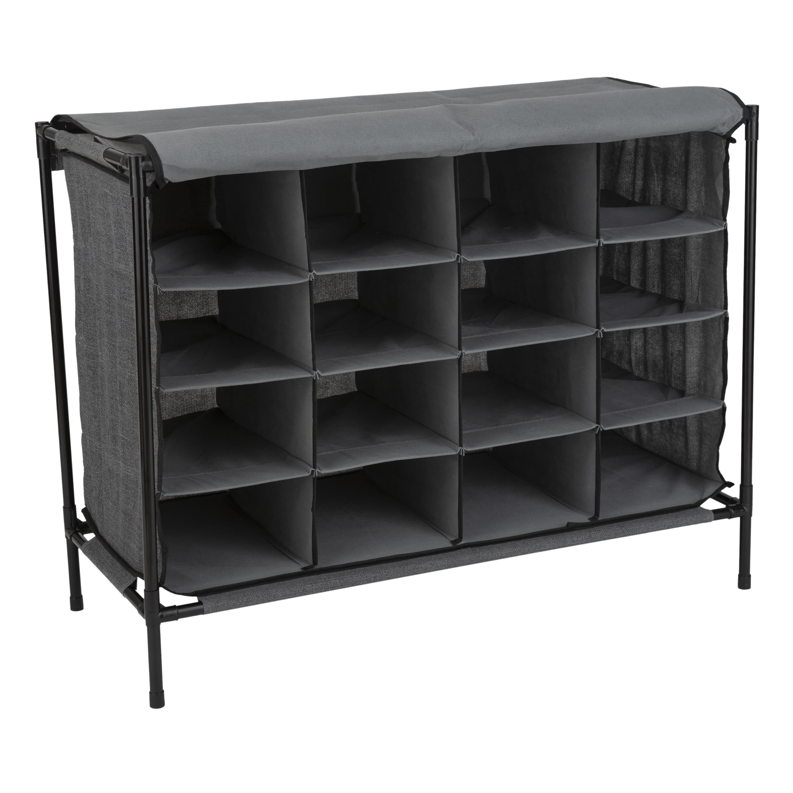 Photo 1 of **MISSING PARTS**Simplify Shoe Cubby, 16 Compartment, Grey (23200-GREY)
