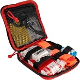 North American Rescue Door Panel Vehicle First Aid Bleeding Control Kit | NAR Basic Red First Aid Kit for Cars, Trucks with CAT Tourniquet, Gauze, CPR Mask, Chest Seals, Chafing Ointment, Bandages
