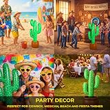 SHATCHI Inflatable Cactus 86 cm Large Party Decoration Beach Fiesta Props view 7