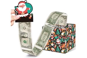 AZBUK Merry Christmas Money Box - Card & 35 Transparent Bags, Unique Cash Gift, Fun Party Gift