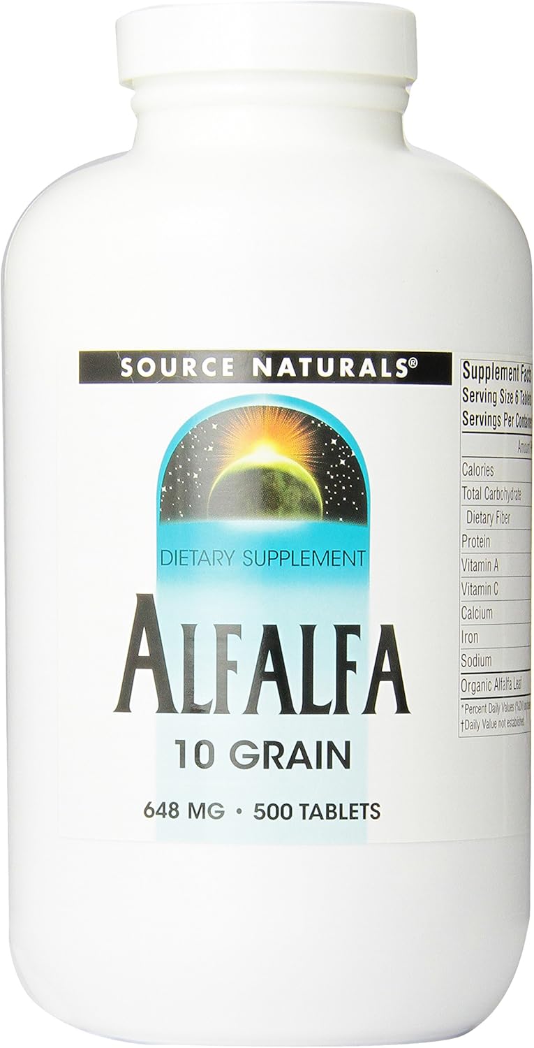 Source Naturals Alfalfa 10 Grain Dietary Supplement - 500 Tablets: Health & Personal Care
