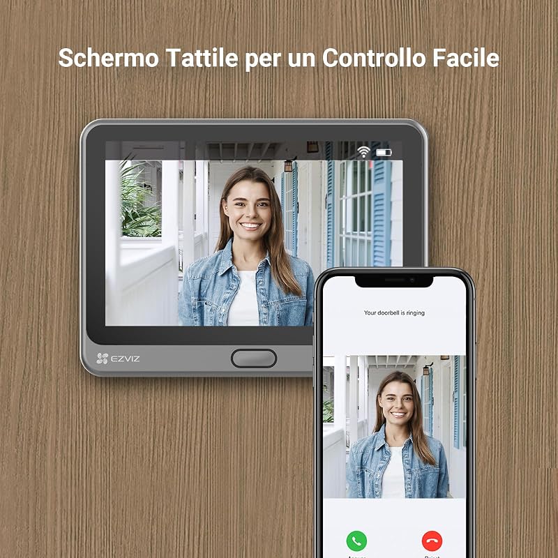 CP4 Spioncino Digitale WiFi 1080P con Schermo Touch 4,3"