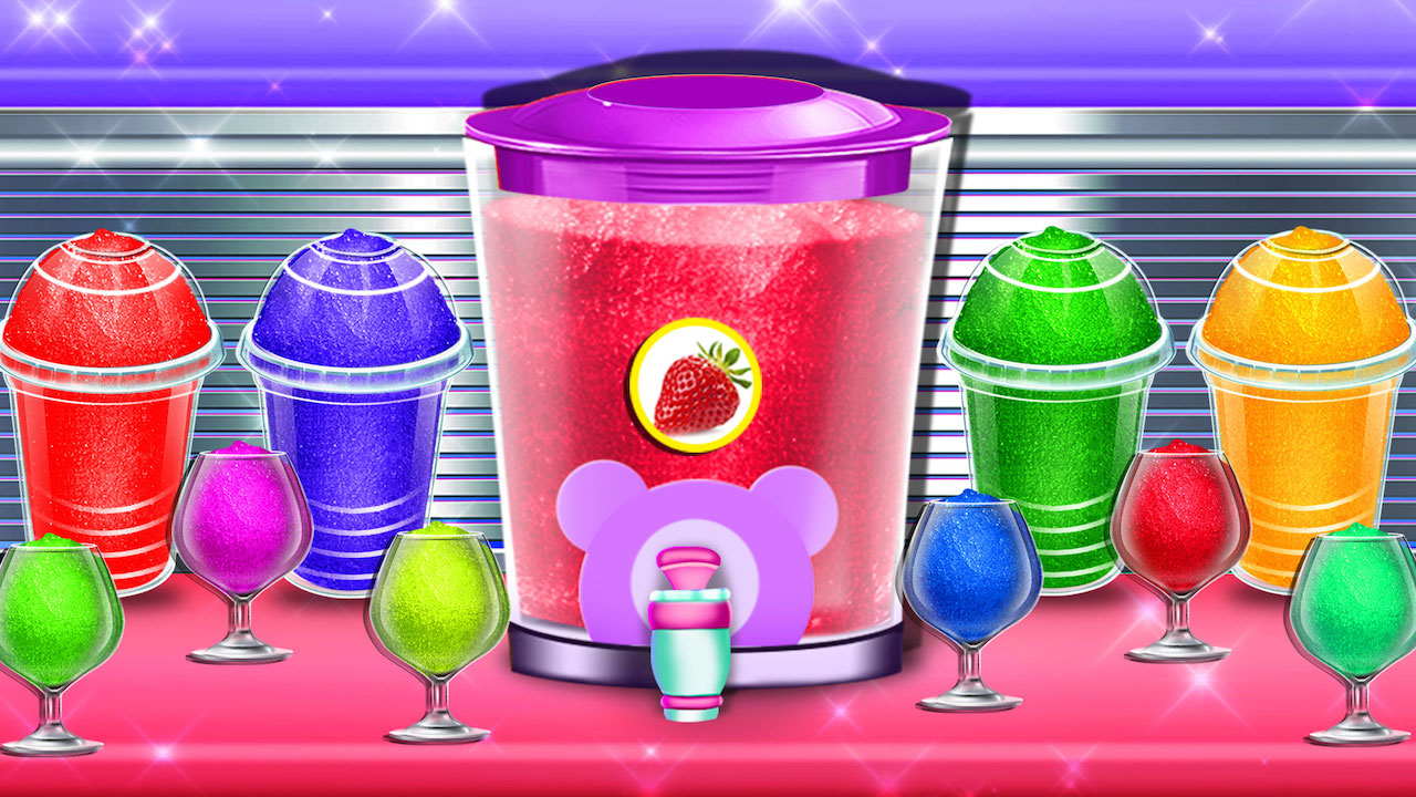 Frozen Rainbow Slushy Shop Ice Slush Maker Game Slushy Glass