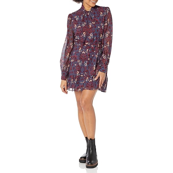 Vince Camuto Womens Chiffon Balloon Sleeves Shift Dress Navy 2 at Amazon  Women's Clothing store
