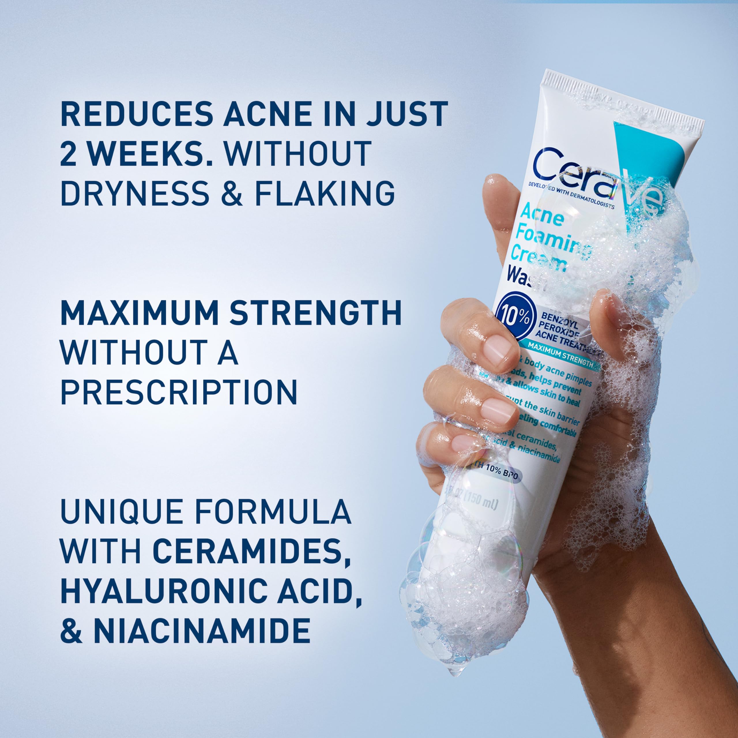 Mua CeraVe Acne Foaming Cream Wash Gentle Face and Body Acne Cleanser