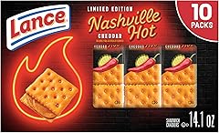Lance Nashville Hot Cheddar Sandwich Crackers, 10 Pack