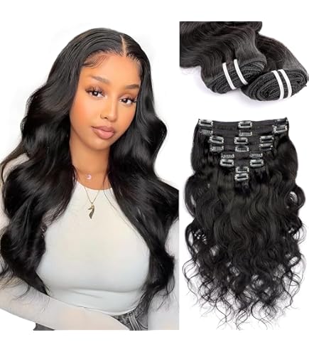 Amazon.com : Pristine Brazilian Virgin Remy 7PCS Clip In Hair
