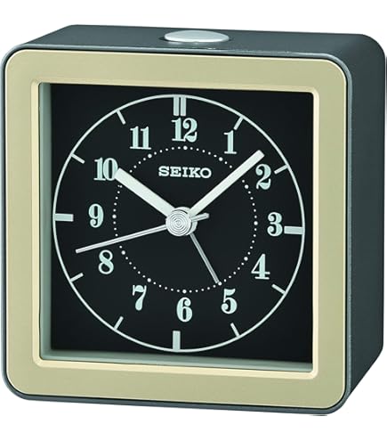 Amazon.com: SEIKO Nori Bedroom Alarm Clock ,Black : Home