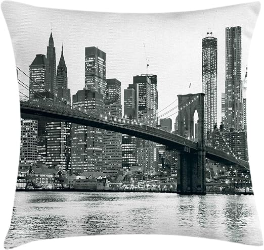 Amazon Com Ambesonne Modern Throw Pillow Cushion Cover Brooklyn