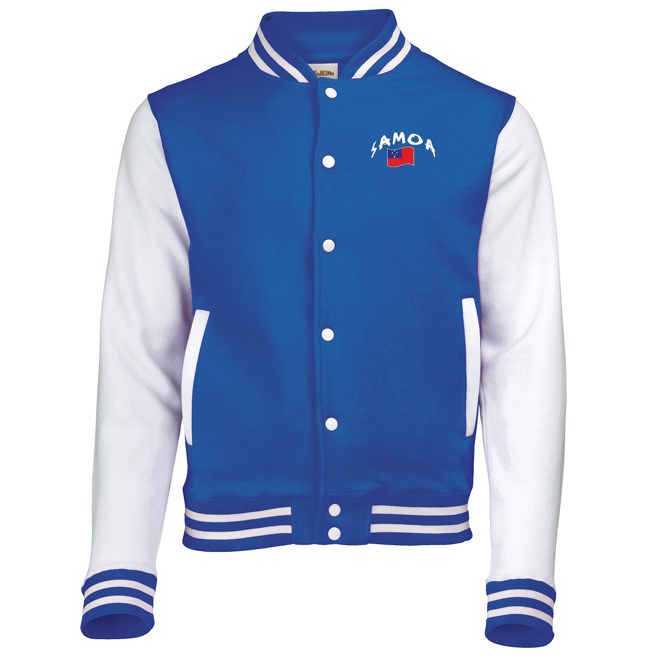 Supportershop Samoa Unisex Jacket Blue and White, unisex_adult, 5060672805636, blue, XL