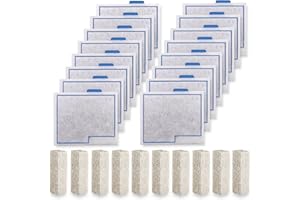 16 Pack Medium Fish Tank Filter Cartridges Replacement Compatible with Aqueon QuietFlow LED PRO Power Filter Size 10/Power Fi