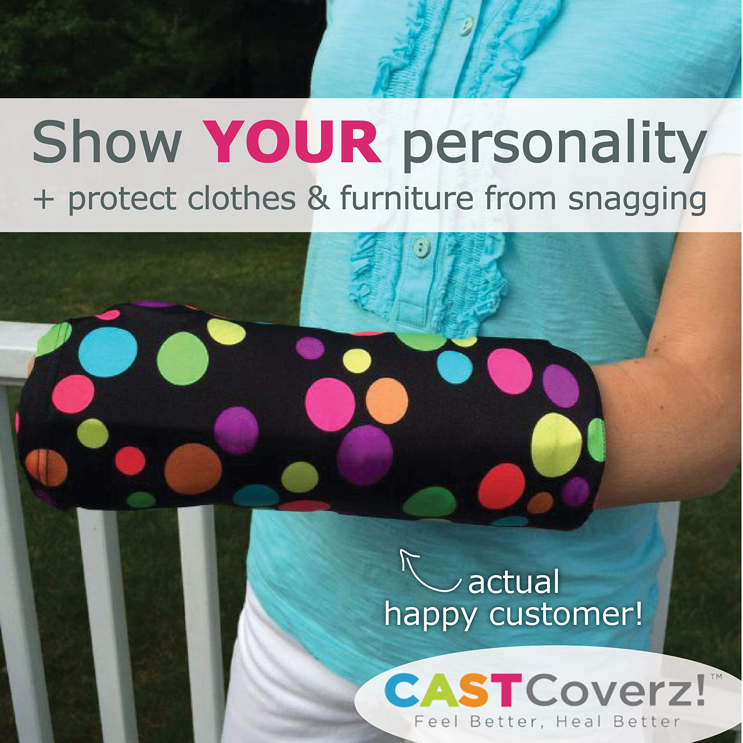 CastCoverz! Designer Arm Cast Cover - Black - Medium Short: 11