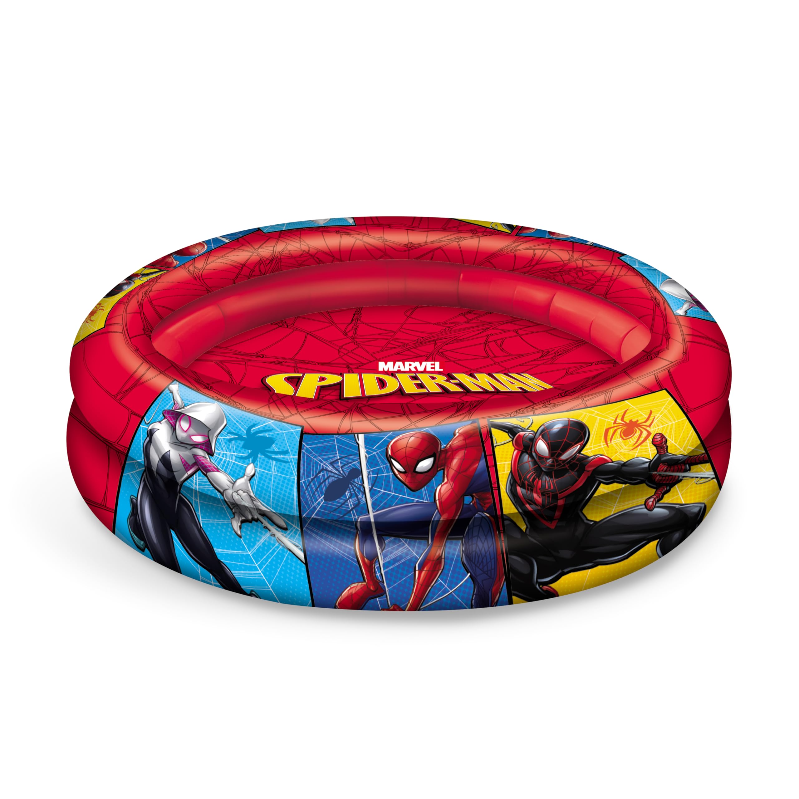 Mondo Toys Spiderman 2‑Ring Inflatable Pool – 100 cm Children’s Paddling Pool – Suitable from 10 Months – 16931