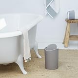 TATAY 6L Bathroom Bin Swing Lid Taupe Compact 19x19x28 Spain view 4