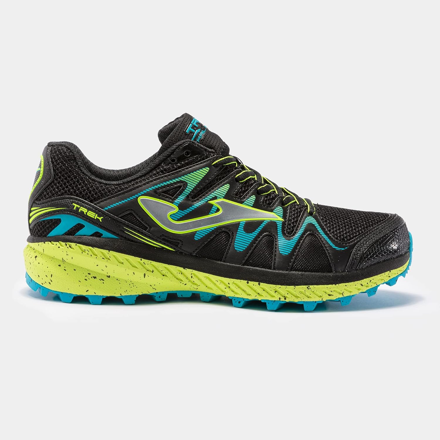 Joma Men's Serie Trek Running Shoe, Black Fluorescent Yellow, 10 UK