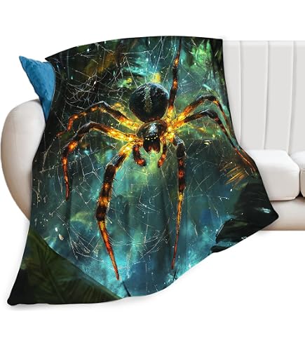 Tarantula Spider Blanket Gifts for Tarantula Lovers Tarantula Throw Blanket for Men Women Kids Adults Soft Warm Cozy Fleece Blanket for Couch Sofa ​Bed 40