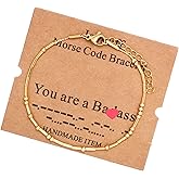 JoycuFF Friendship Morse Code Bracelets Inspirational Gifts For Best Friends Women Mother Aunt Sister Mothers Day Birthday Christmas Stianless Steel Jewelry