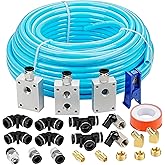 1/2″OD Compressed Air Piping System and Shop Air Line Kit with 100ft TPEE Tubing 3/8″ID, 27-Piece Air Push to Connect Kit