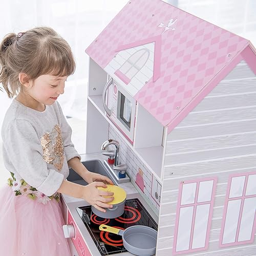 Teamson Kids Wonderland Ariel 2-in-1 Dollhouse and Play Kitchen