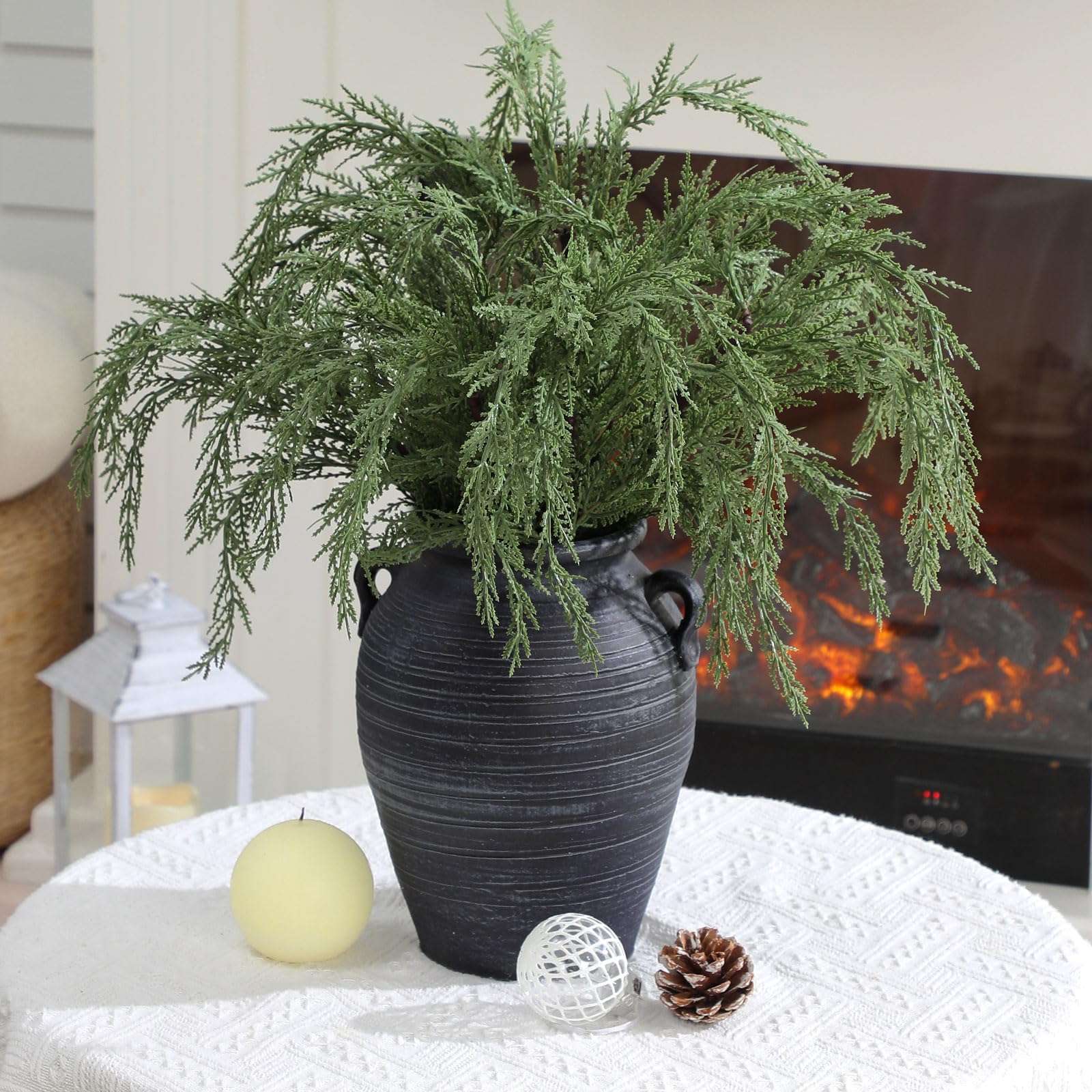 Giegxin 6 Pcs Christmas Artificial Cedar Branches