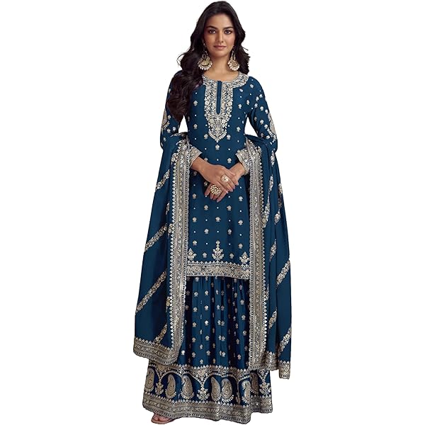 Amazon.com: Shriva Fashion Indian ready to wear salwar kameez for Festival  wedding party plus size Sharara suit party for women (2874) (Light Blue,  36) : Clothing, Shoes & Jewelry