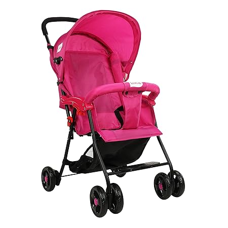 pink newborn pram