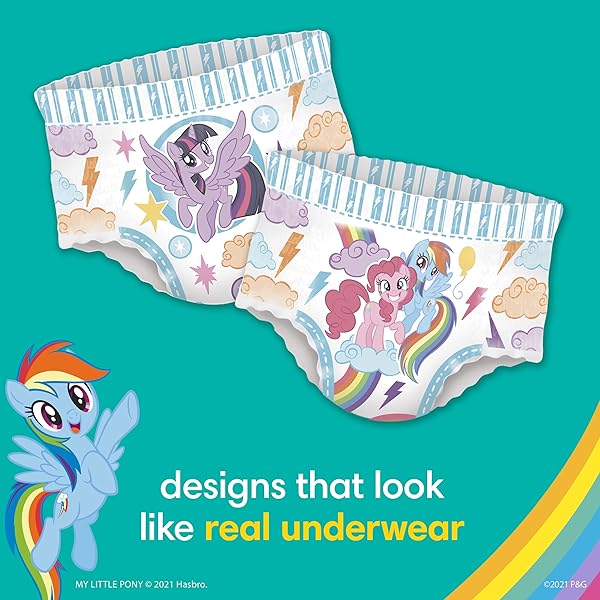PAMPERS TRAINING PANTS – EASY UPS GIRLS & BOYS – SIZE 3T-4T, 22 COUNT, MY LITTLE PONY POTTY UNDERWEAR (PACKAGING MAY VARY)