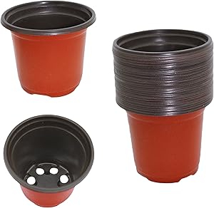 Gard. Depot Pack of 24 Plastic Seed Starter Pots, Seed Starting Planters (Small 3.5" Diameter)