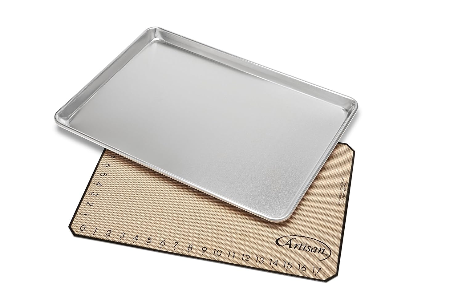 Artisan 2-Piece Professional Baking Set with Silicone Baking Mat with Ruler Border