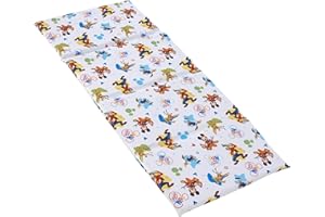 NoJo Disney Mickey Mouse Blue, Red, Green, Yellow, and White, Donald Duck, Pluto, and Goofy, Fun Starts Here Preschool Nap Pad Sheet