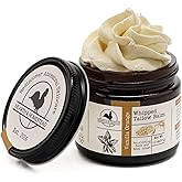 Hearth and Homestead: Handmade Whipped Tallow Balm (Vanilla Orange) - Organic Body Butter with Infused Olive Oil, for Eczema, Rosacea, Baby - 1.3 oz