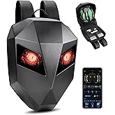 Raoaoqoon LED Motorcycle Backpack,Knight Backpack, with App Control,Programmable HD Color Display Screen Laptop Bag, 19 Inch Hard Shell Large Capacity Waterproof Riding Backpack