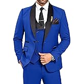3 Piece Mens Tuxedo Suit Set Slim Fit Men Wedding Prom Party Suits Blazer Pants Shawl Collar Dinner Double Breasted Suit Set