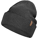 Warm Winter Beanie for Men & Women, Soft Merino Wool Blend Knit Hat, Slouch or Cuffed Style for Ski, Hiking & Outdoor Gift