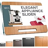 Ibyx Elegant Sliding Tray for Your Coffee Maker & Heavy Kitchen Appliances - Sturdy, Slides Easily from Under The Cabinet (Natural, 13”W x 10.5”D)