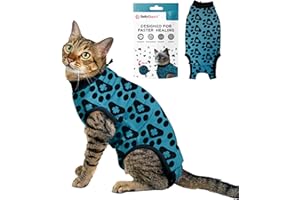 Bellyguard Cat Recovery Suit Female and Male, Comfy Onesie After Surgery, Kitten Clothes for Post-Op Care, Neuter and Spay Healing Outfits for Cats Only – Comfortable Kitten and Adult Cone Alternative