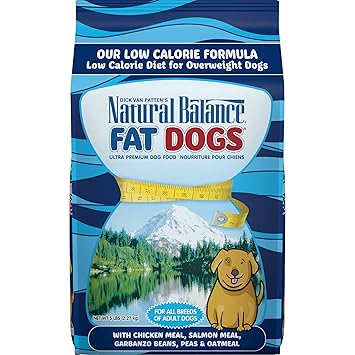 Natural Balance Fat Dogs Low Calorie Dry Dog Food Chicken Meal Salmon Meal Garbanzo Beans Peas Oatmeal For Overweight Dogs