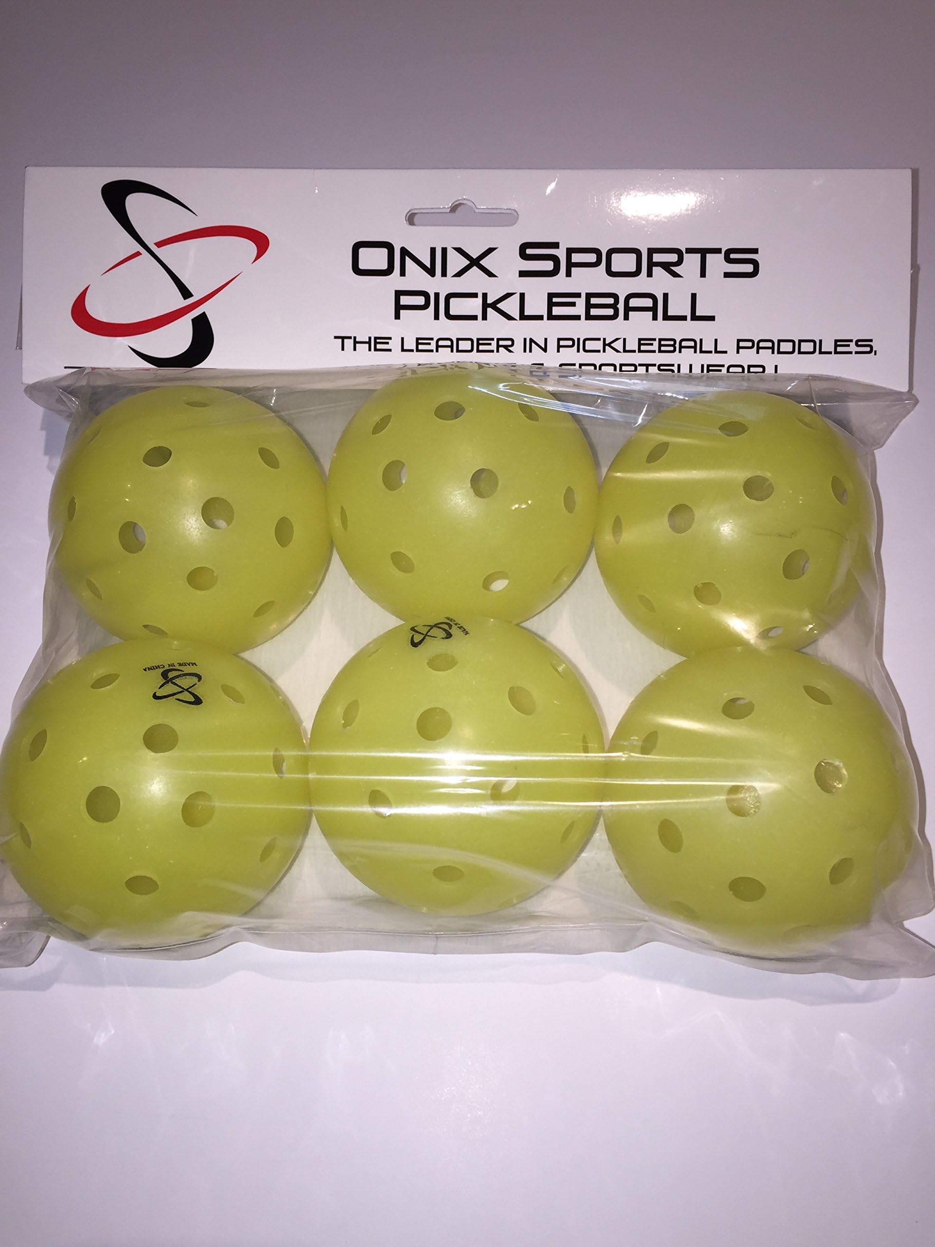 Pickleball Balls - Outdoor Balls - New - 6 Pack - Yellow - Model 503