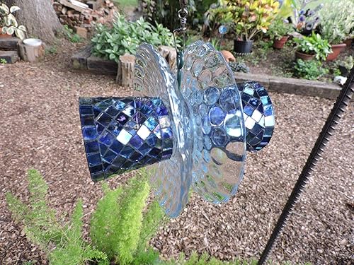 Home Living Fused Glass Flower Sun Catcher Garden Decor Garden Decoration